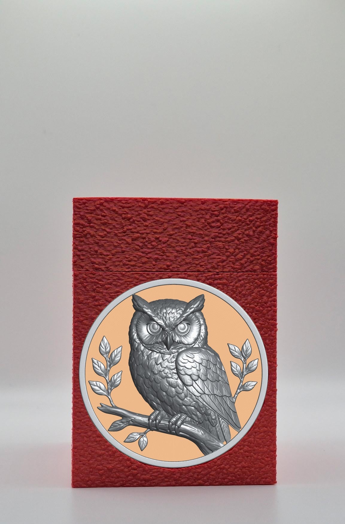 Owl Card Box — Red