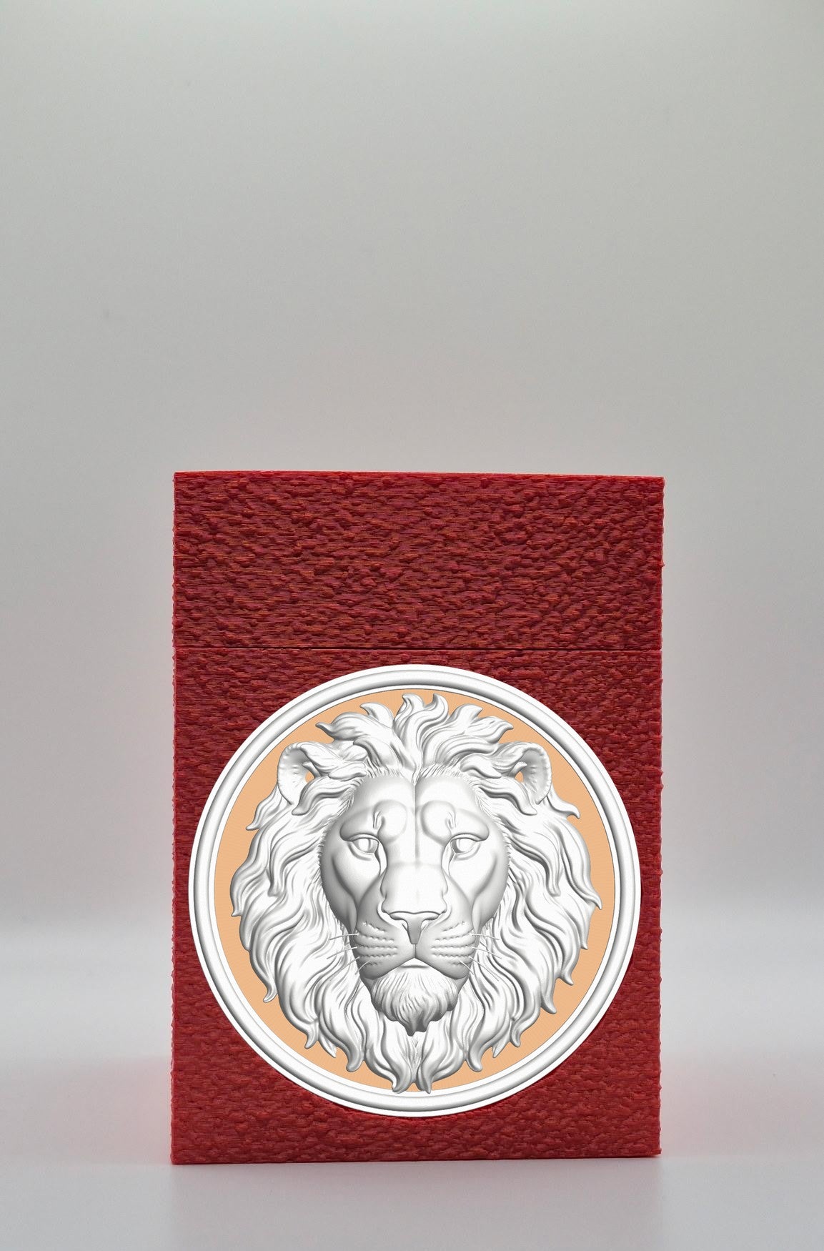 Lion Card Box — Red