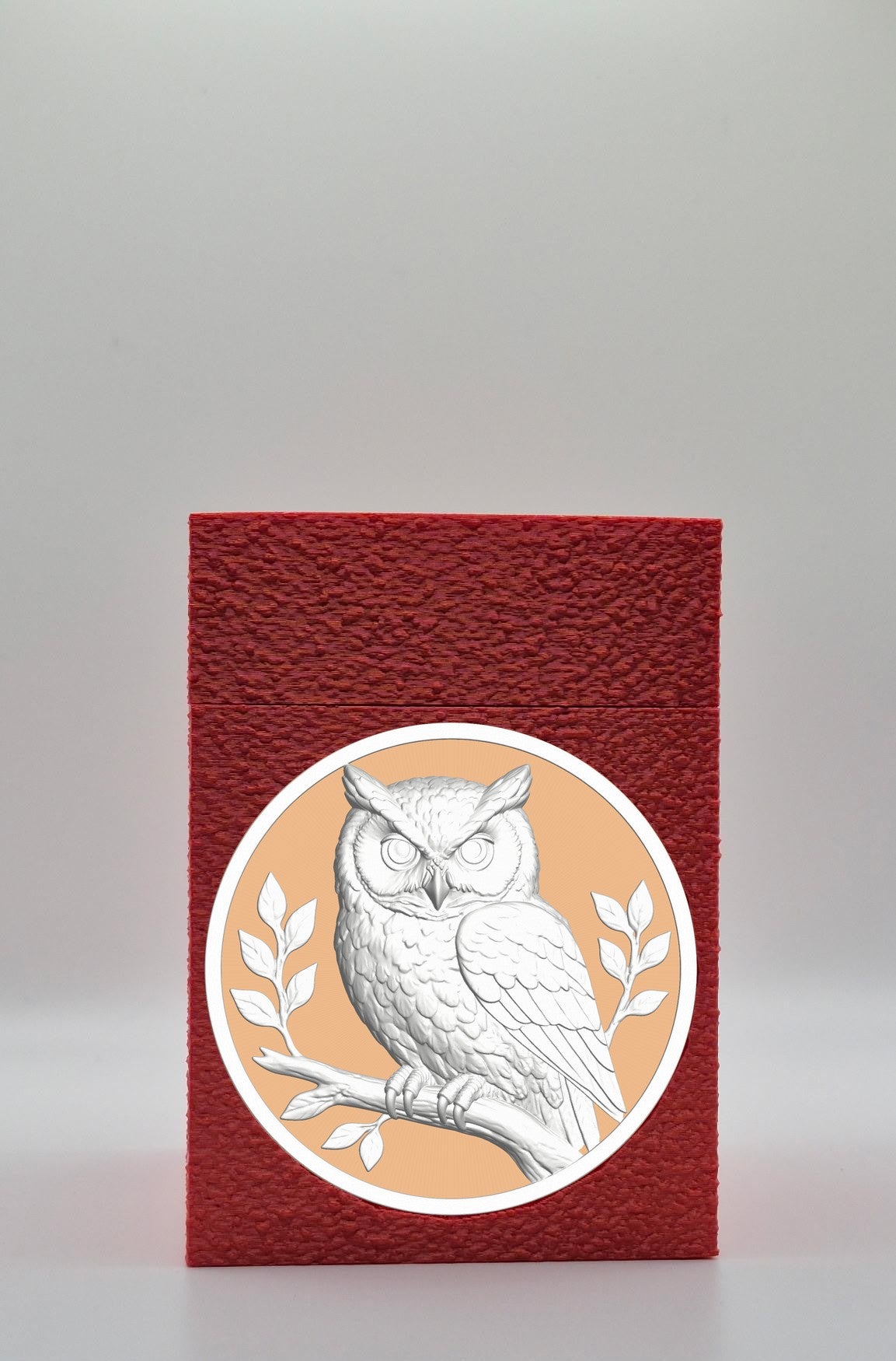 Owl Card Box — Red
