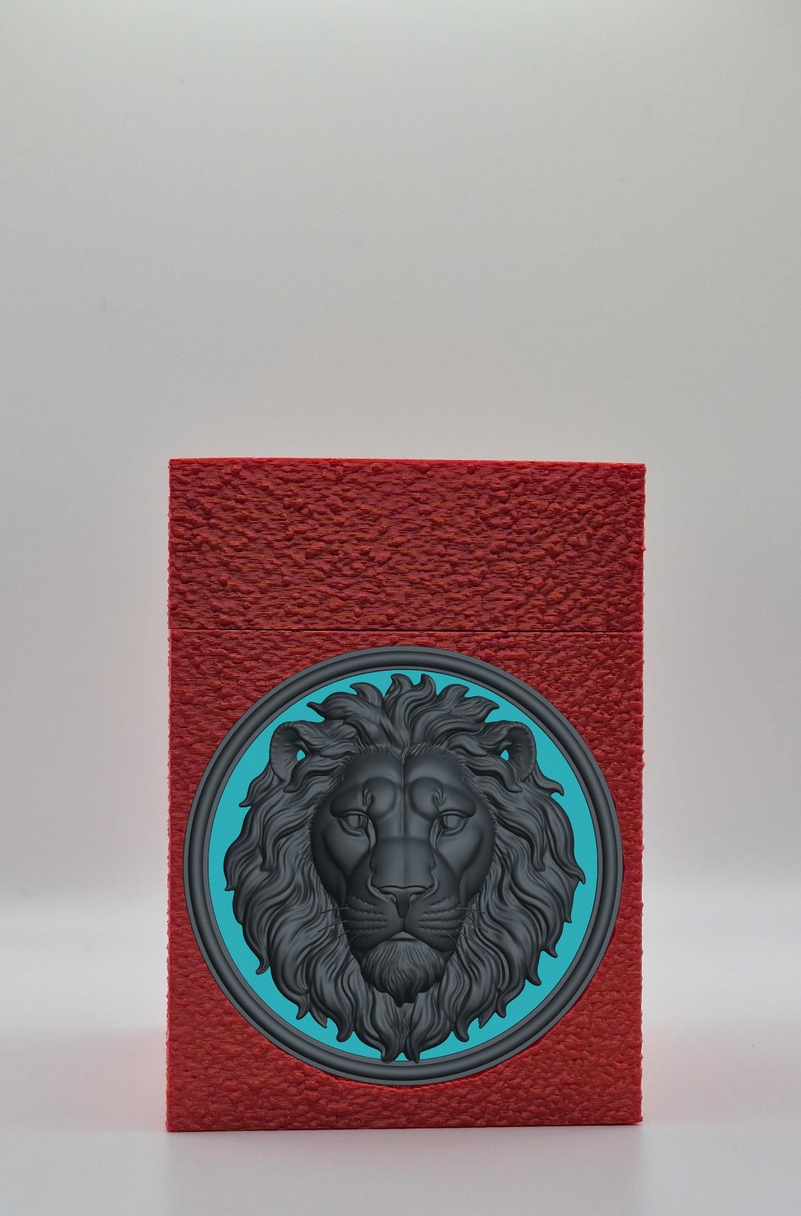 Lion Card Box — Red