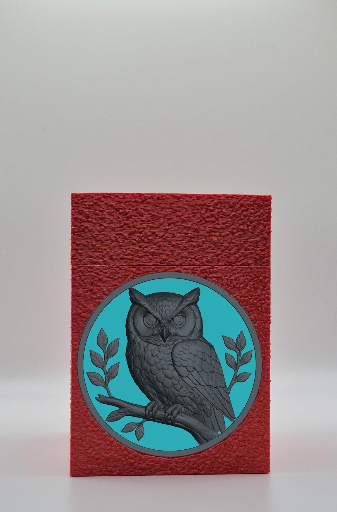 Owl Card Box — Red