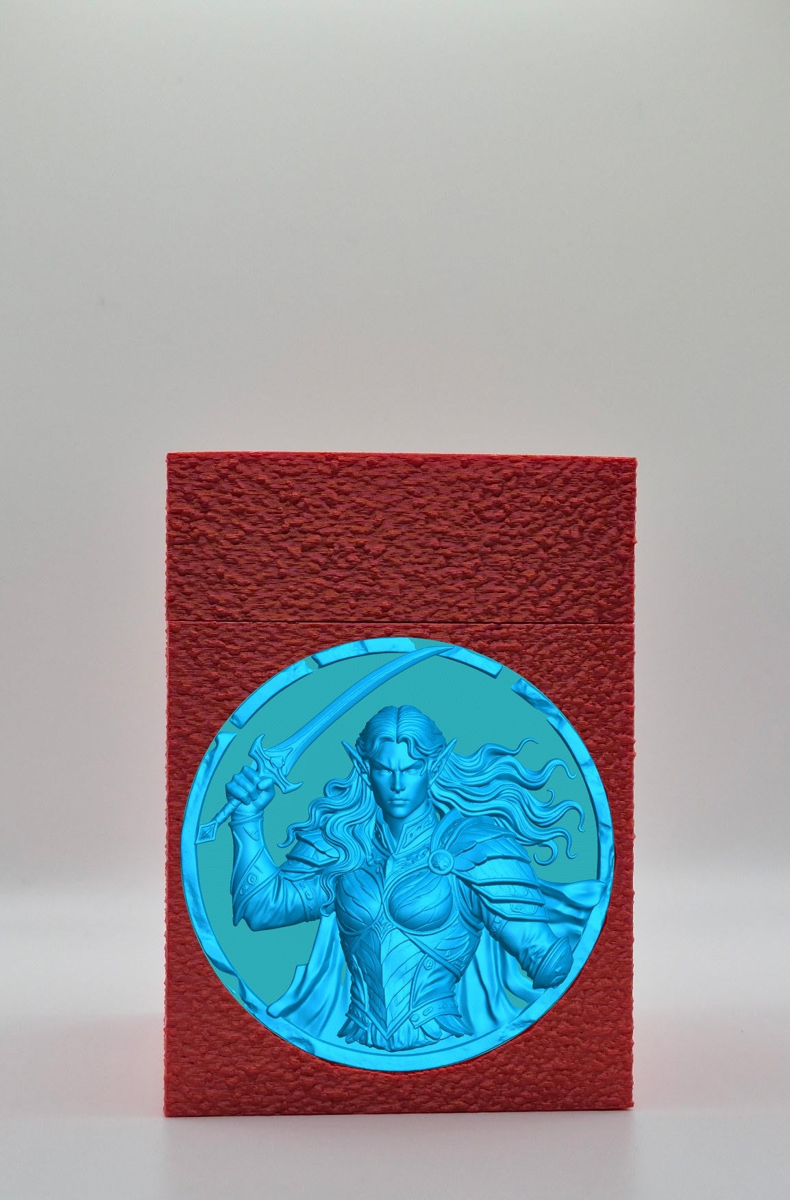 Elvish Warrior Card Box — Red