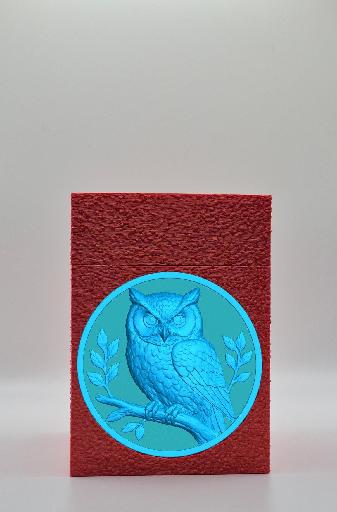 Owl Card Box — Red