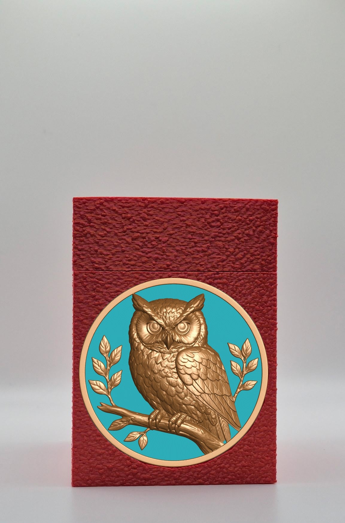 Owl Card Box — Red