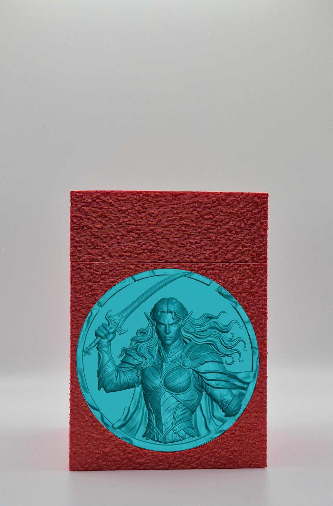 Elvish Warrior Card Box — Red