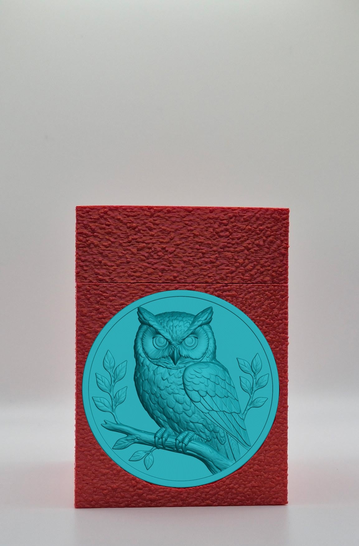 Owl Card Box — Red