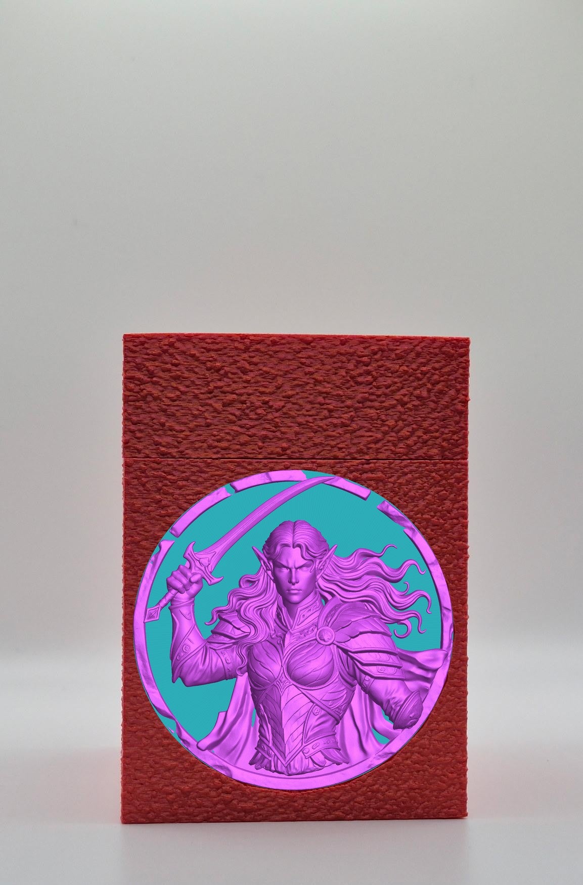 Elvish Warrior Card Box — Red
