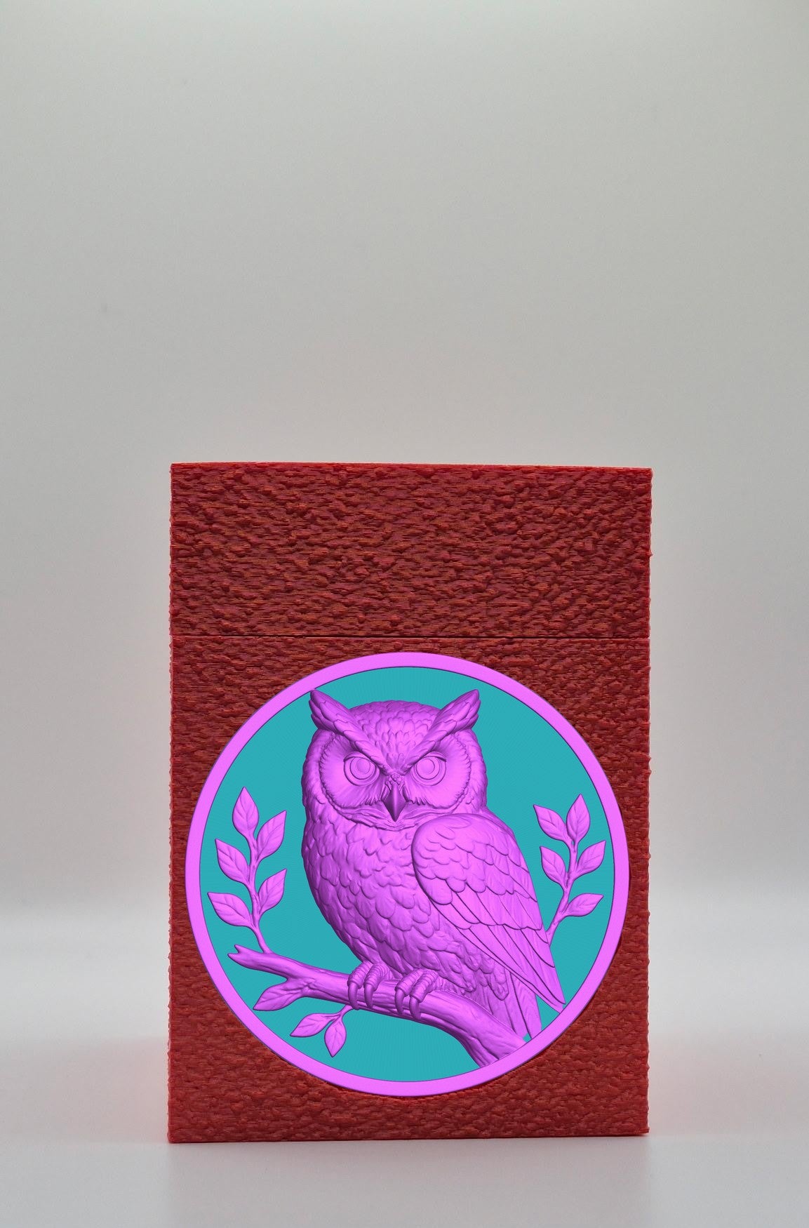 Owl Card Box — Red