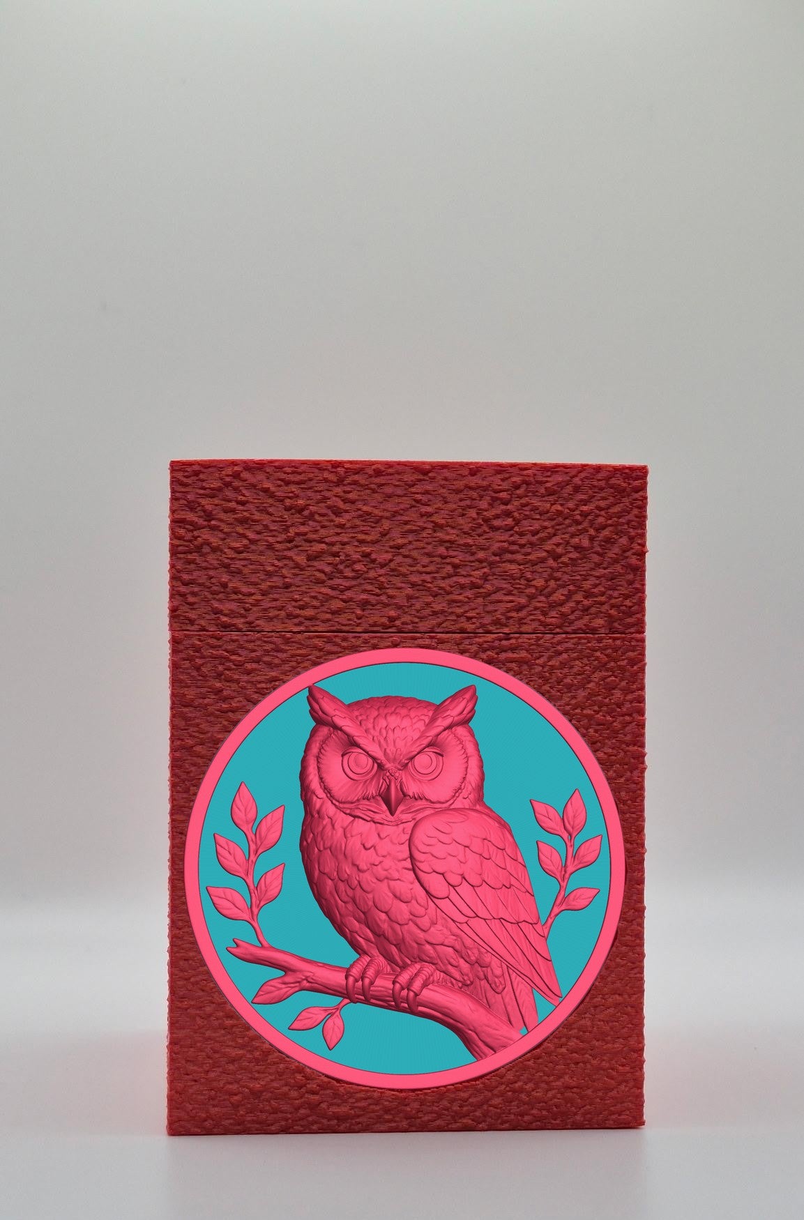Owl Card Box — Red