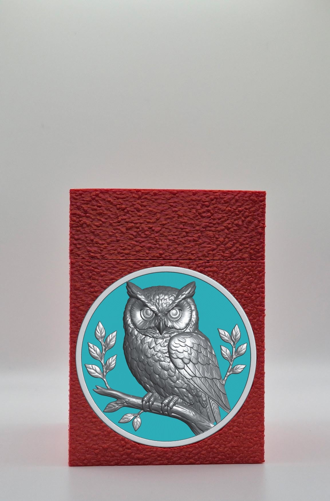 Owl Card Box — Red