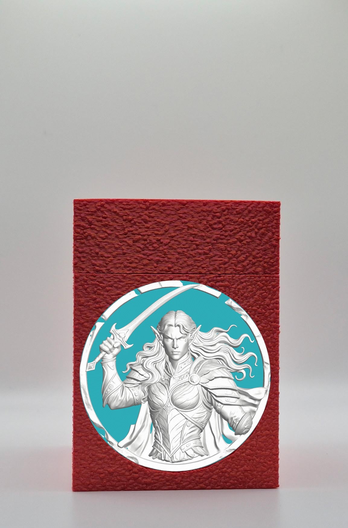 Elvish Warrior Card Box — Red