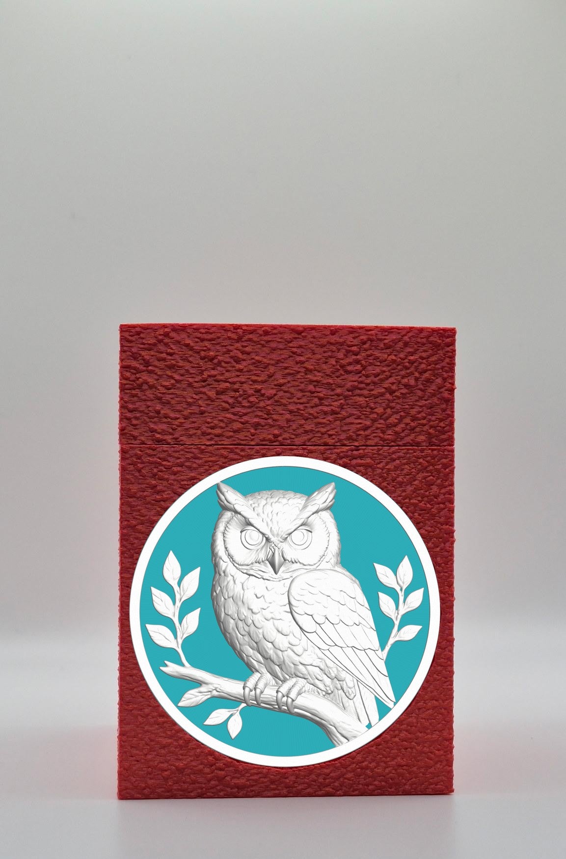 Owl Card Box — Red
