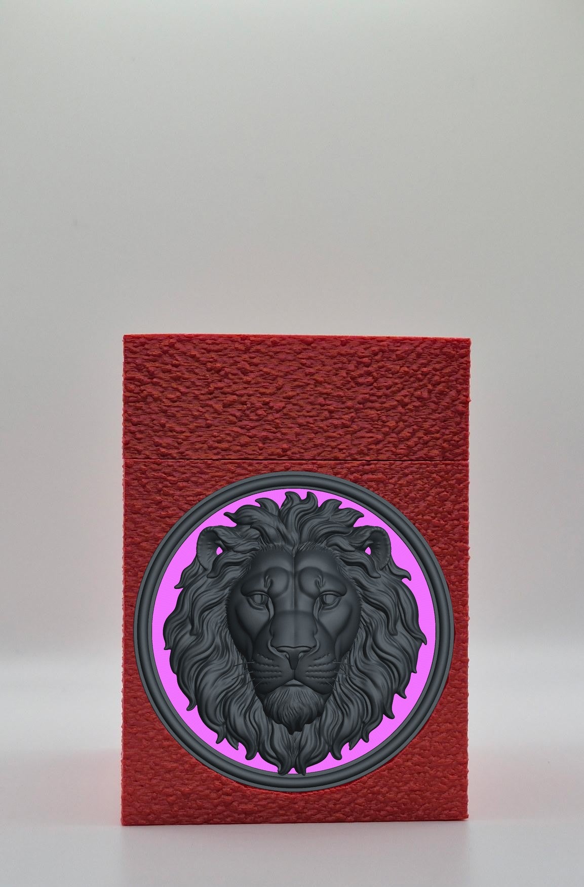 Lion Card Box — Red