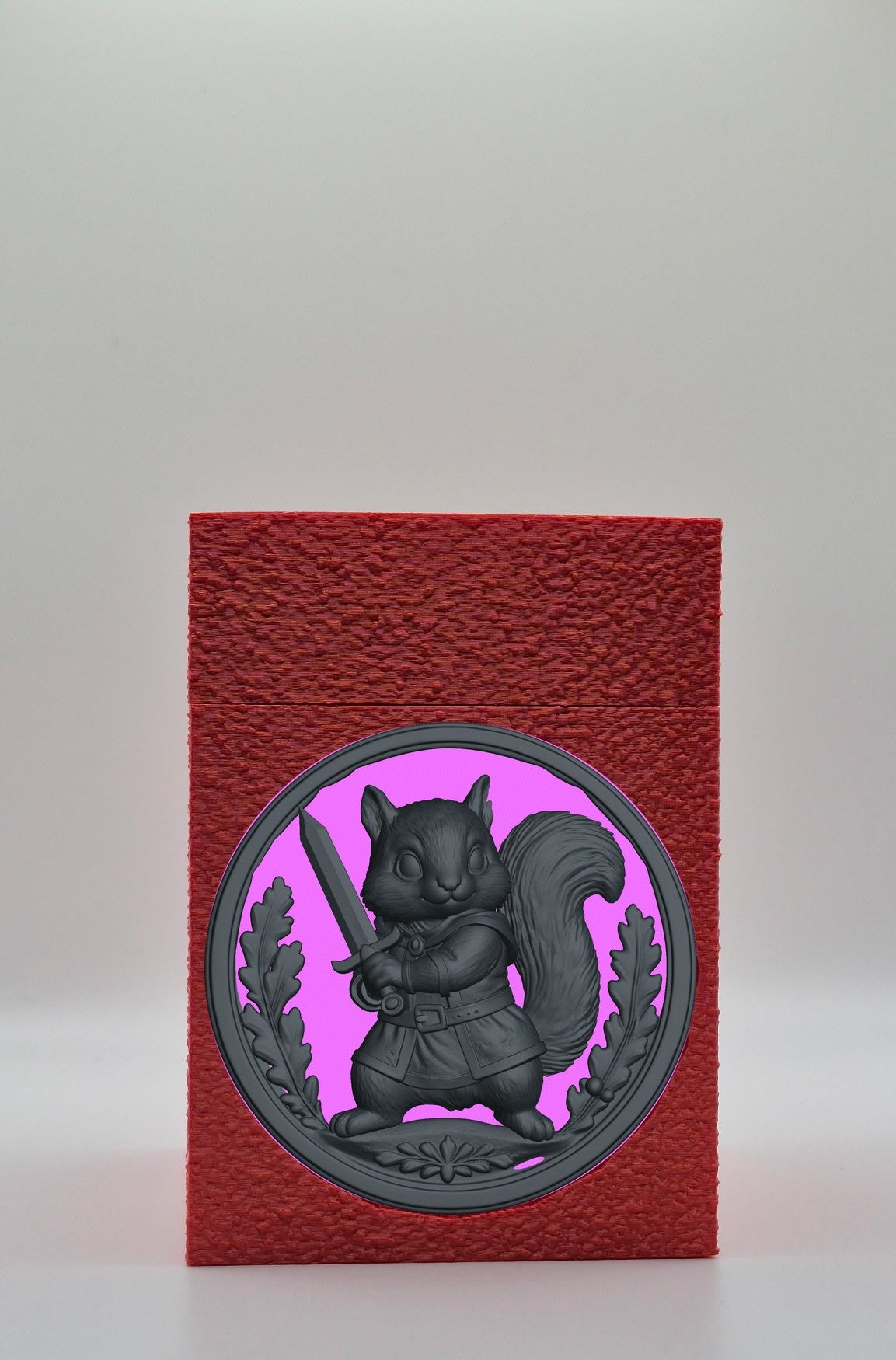 Squirrel Card Box — Red