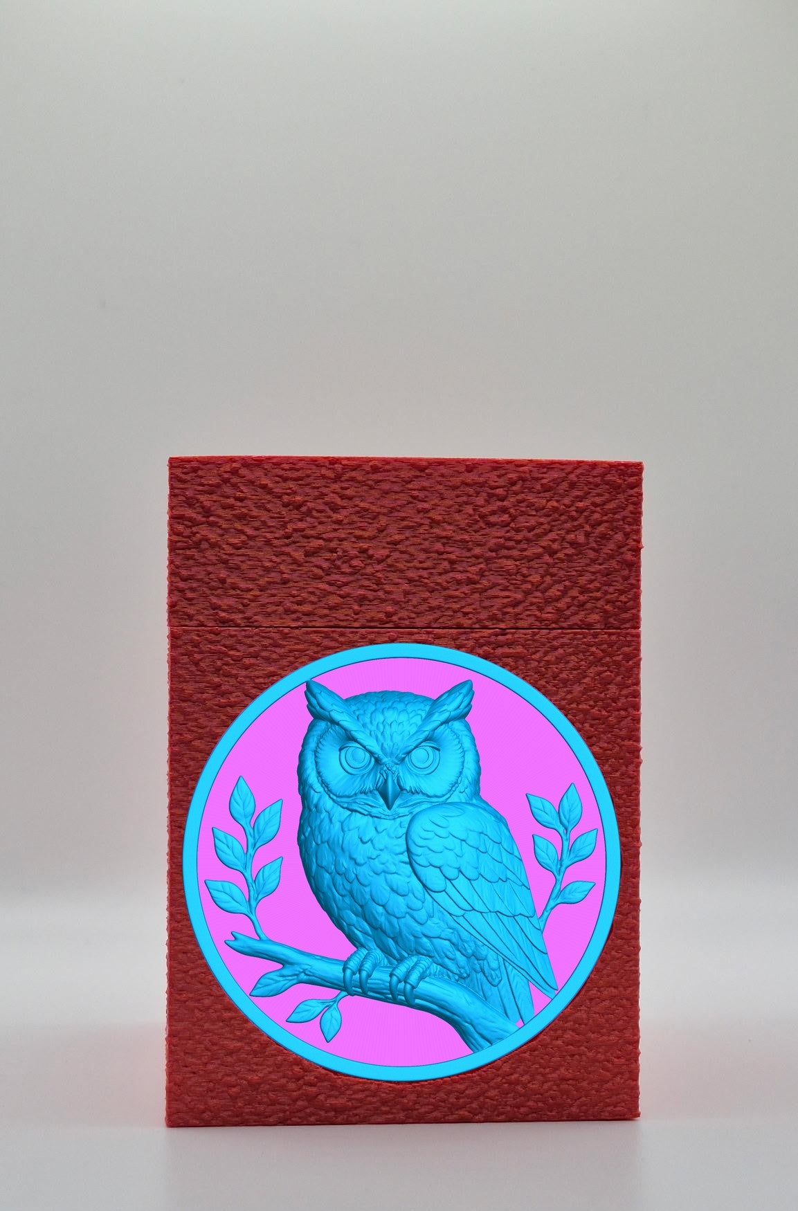 Owl Card Box — Red