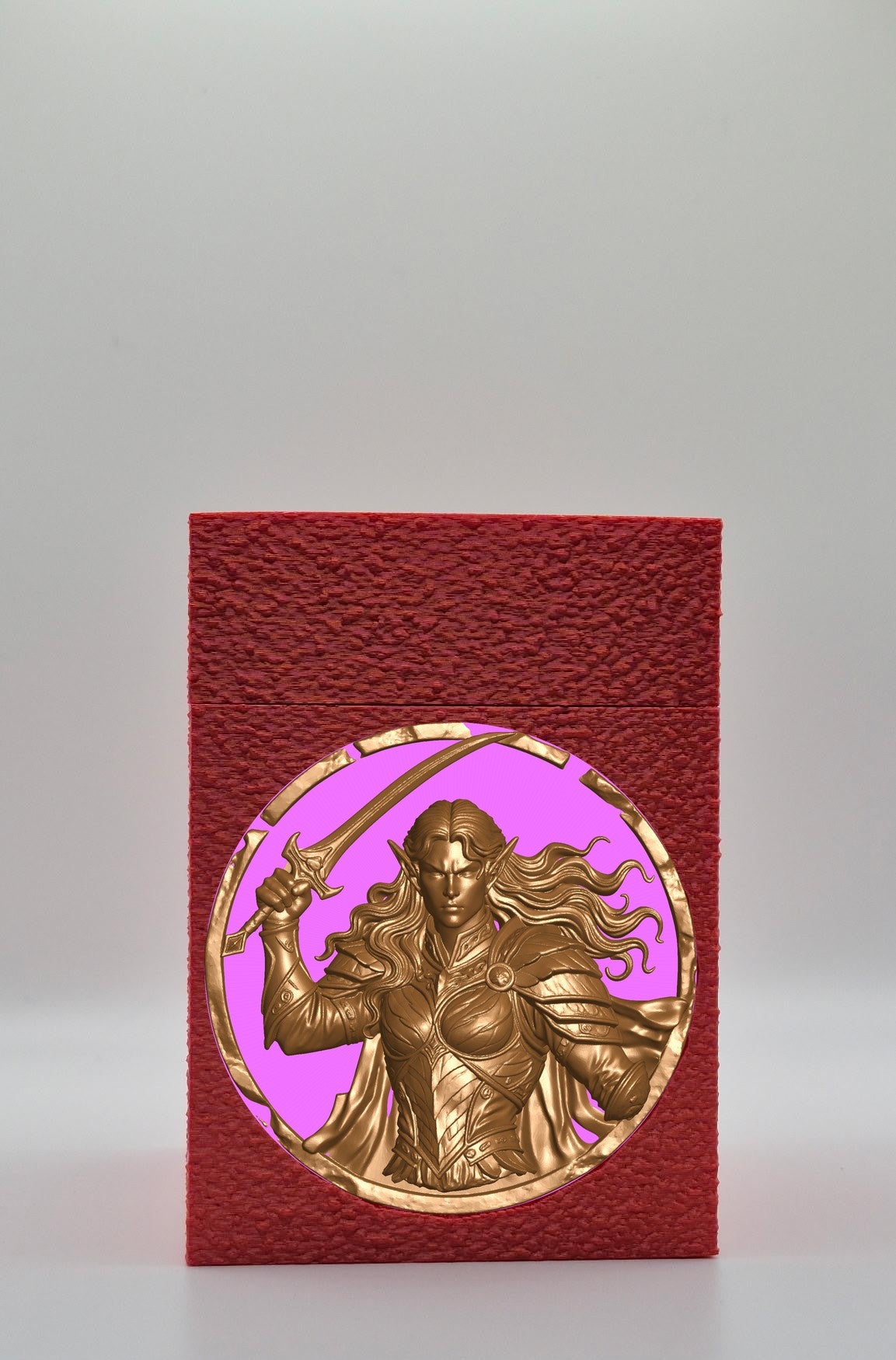 Elvish Warrior Card Box — Red
