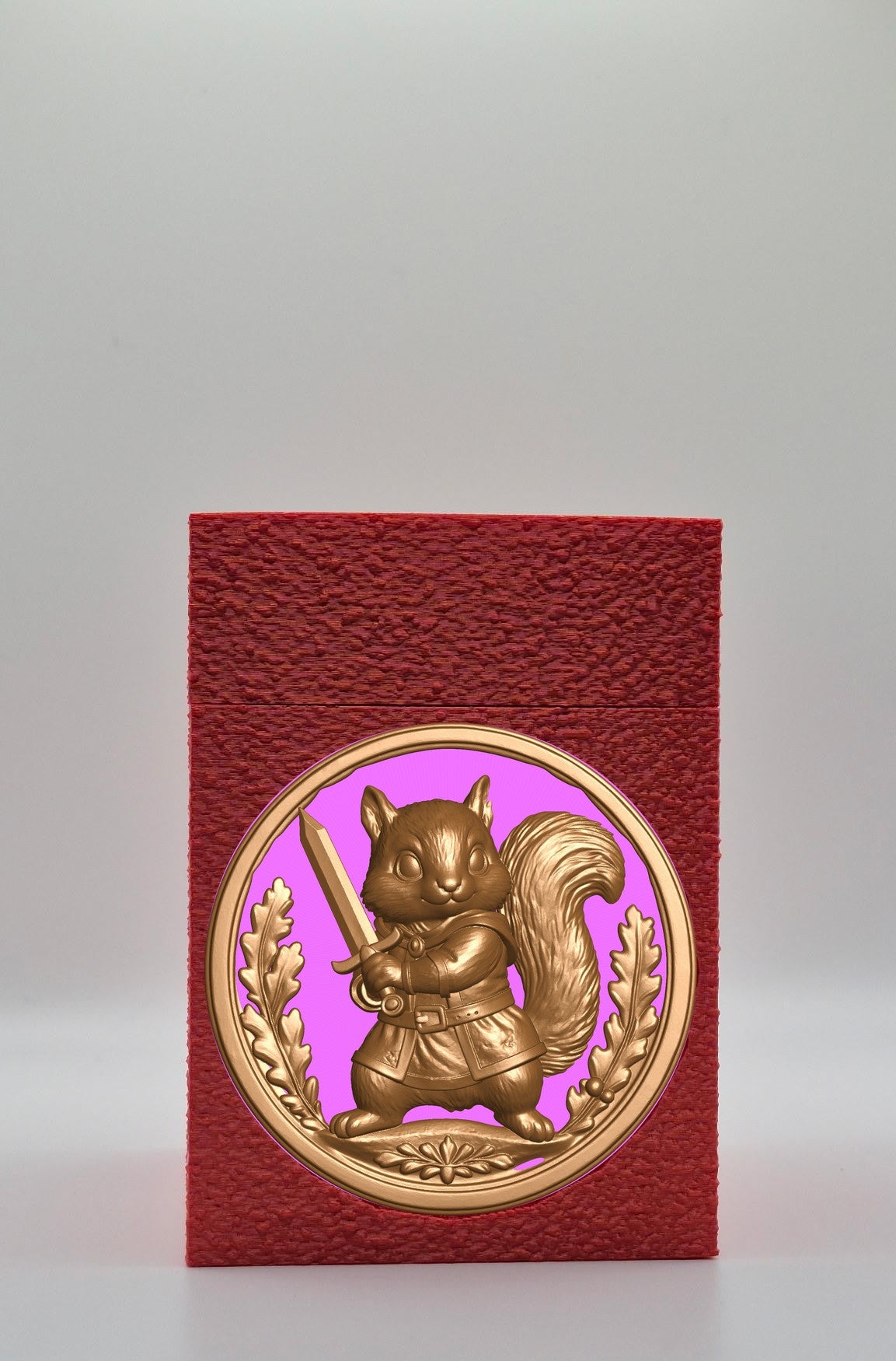 Squirrel Card Box — Red