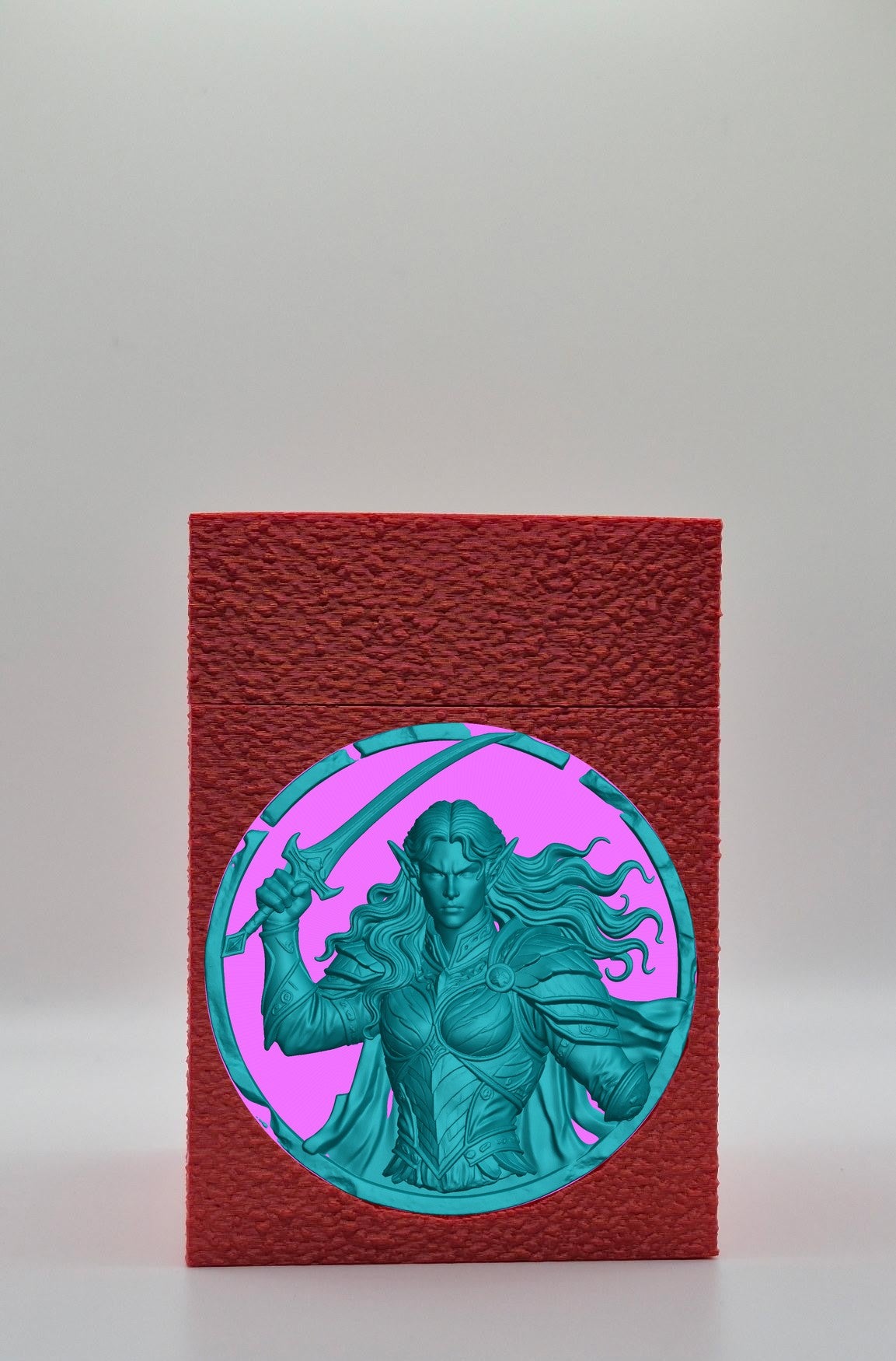 Elvish Warrior Card Box — Red