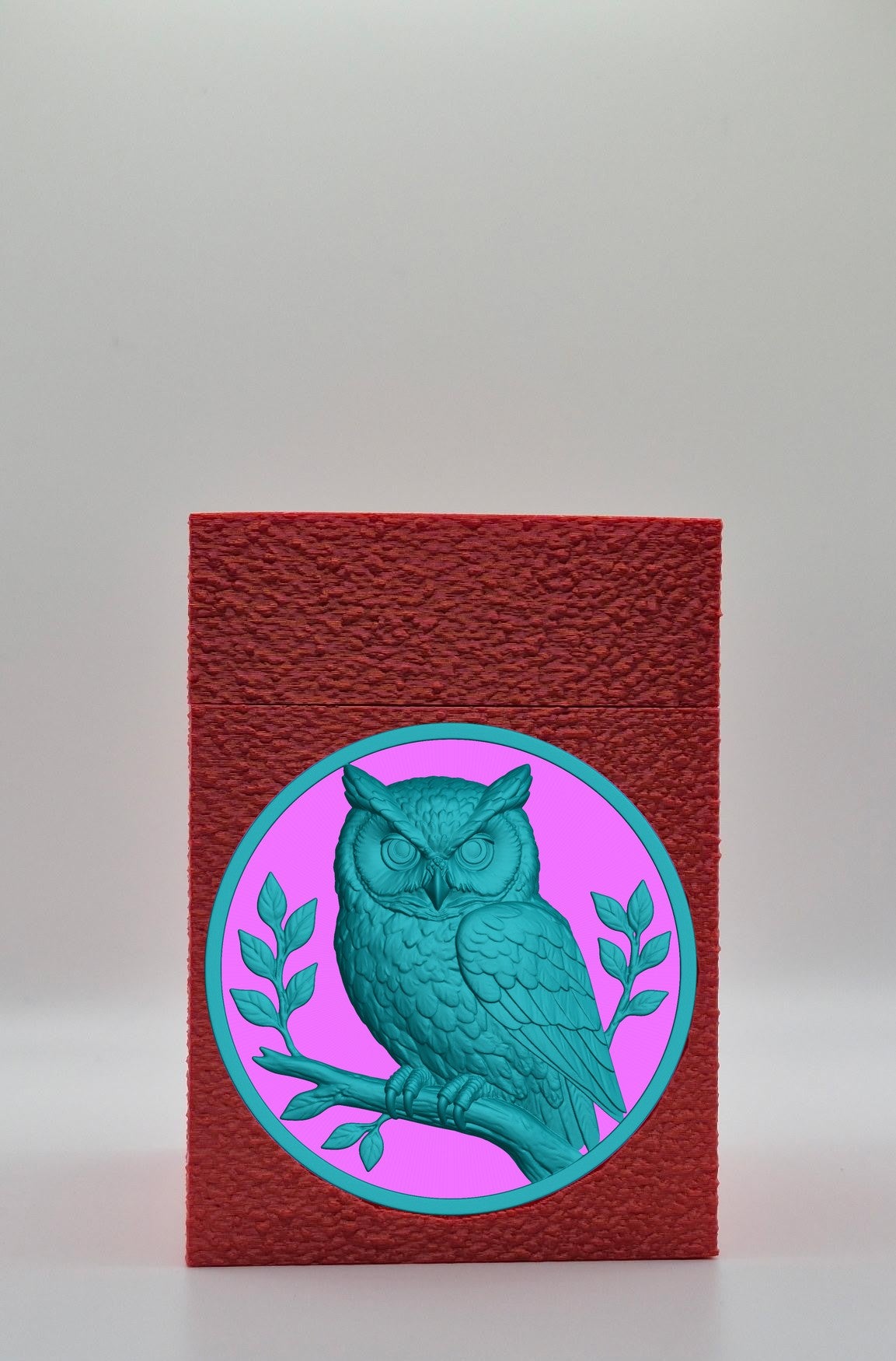 Owl Card Box — Red