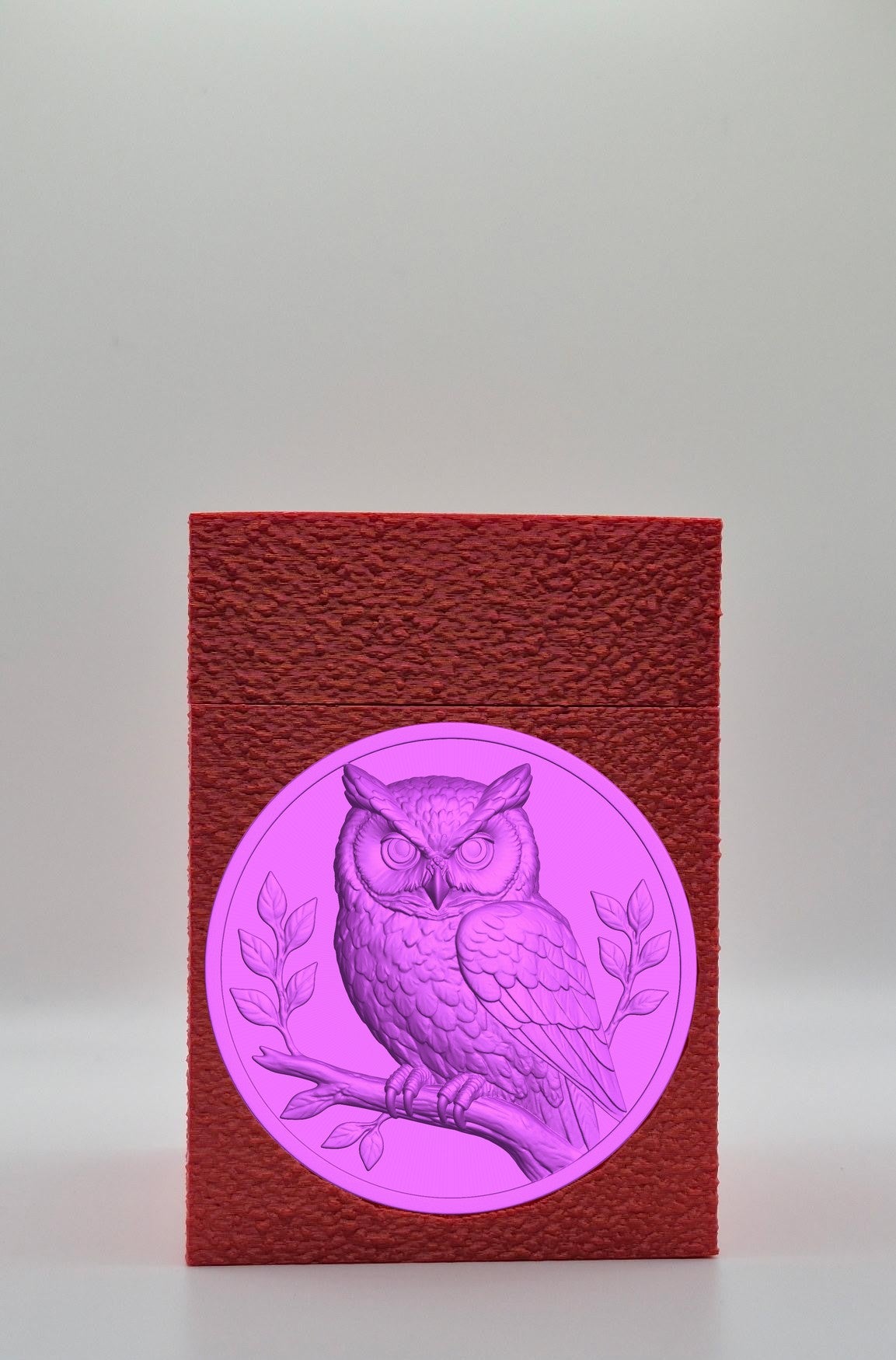 Owl Card Box — Red