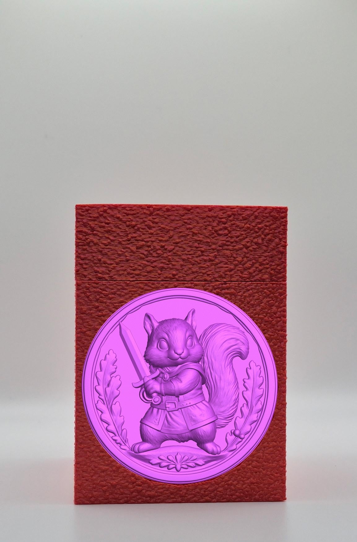 Squirrel Card Box — Red