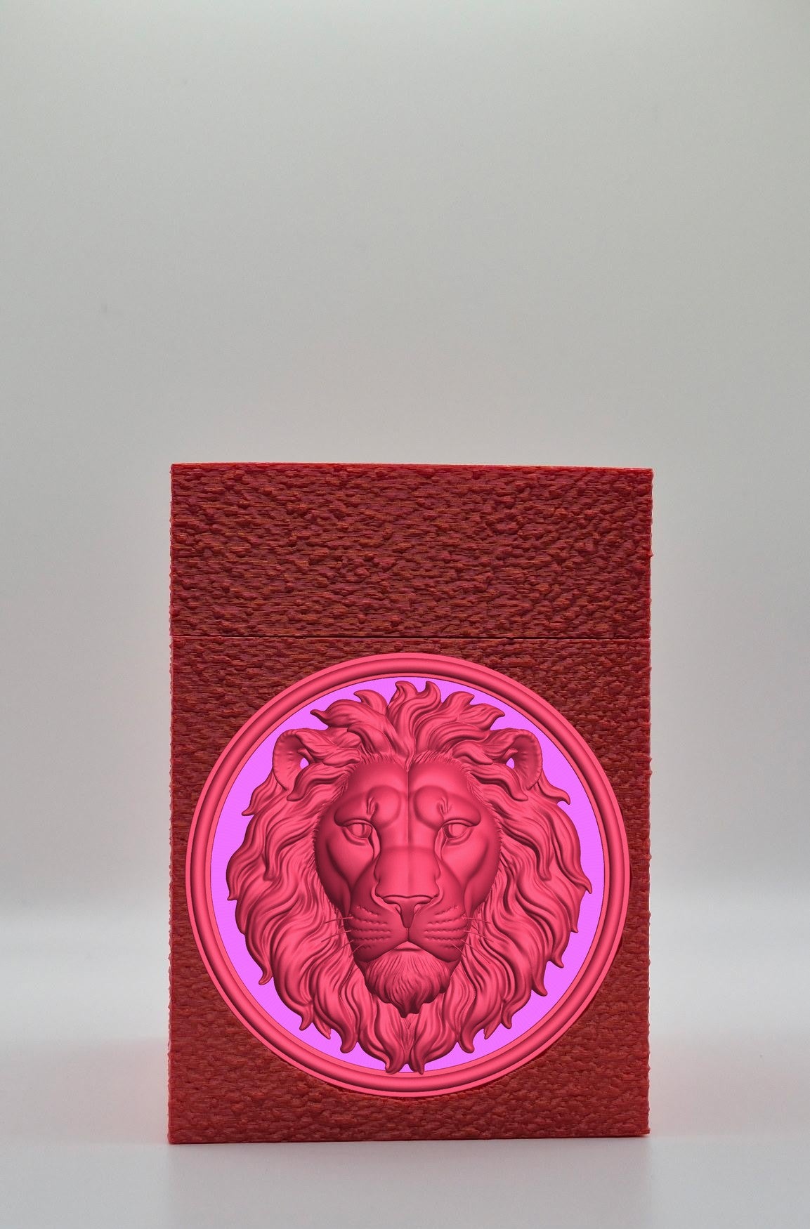 Lion Card Box — Red