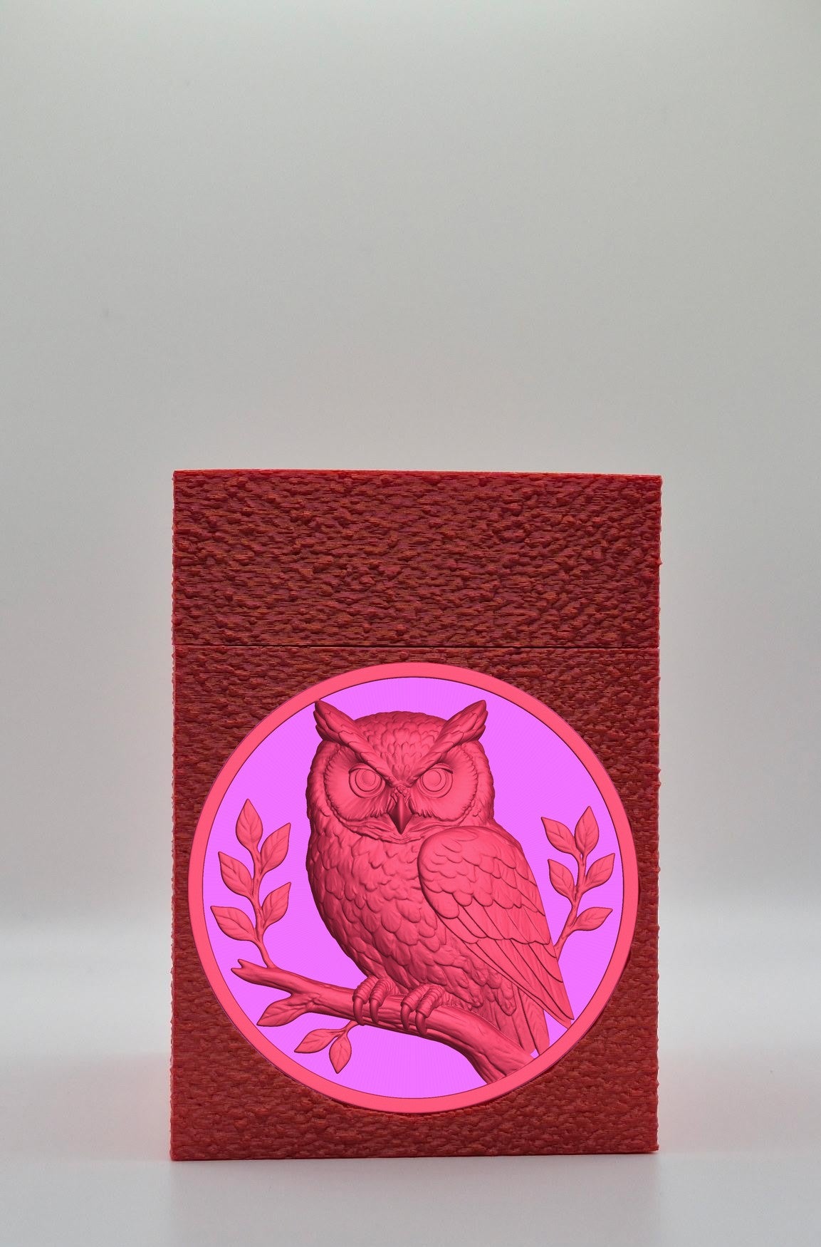 Owl Card Box — Red