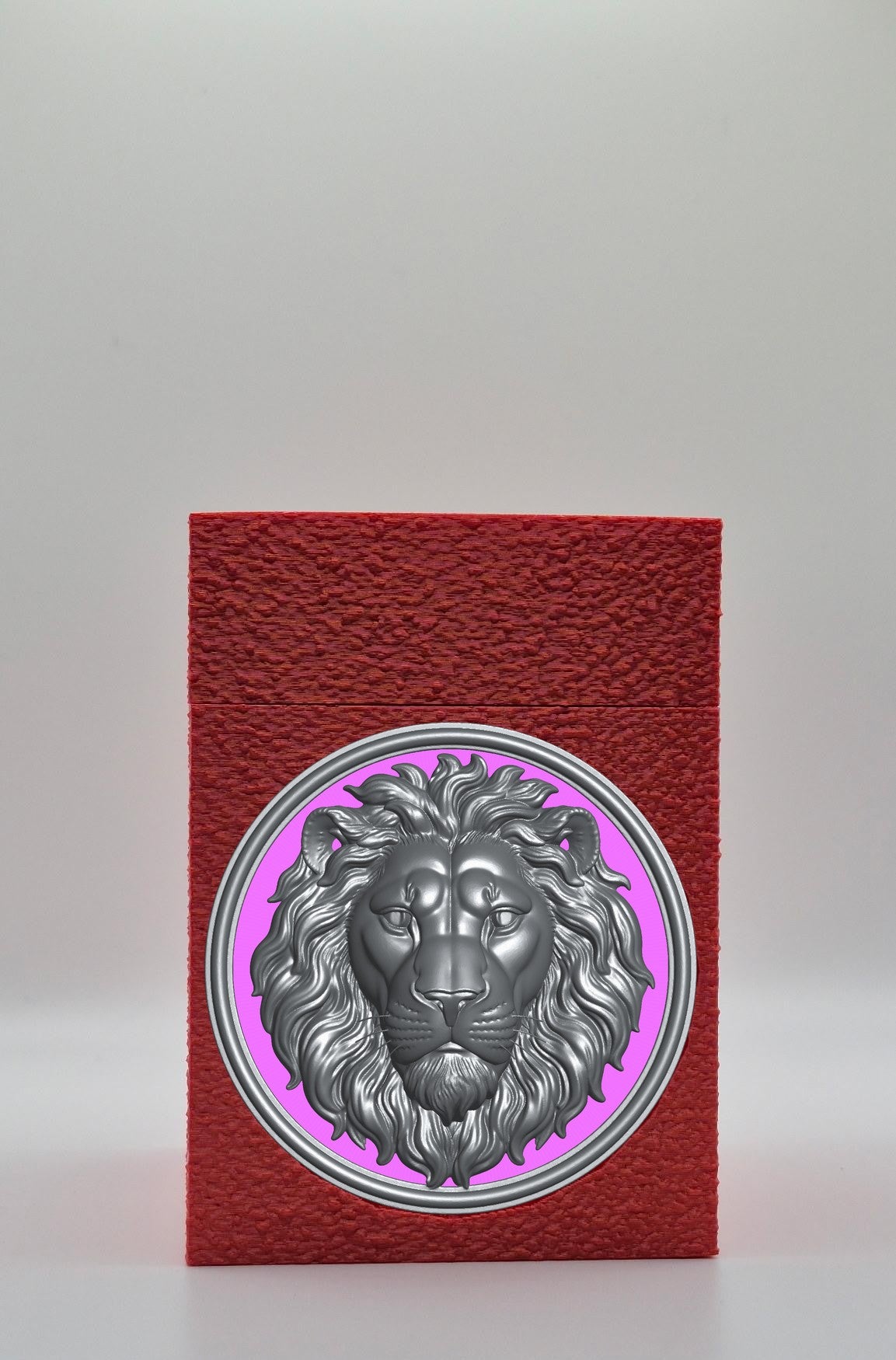 Lion Card Box — Red