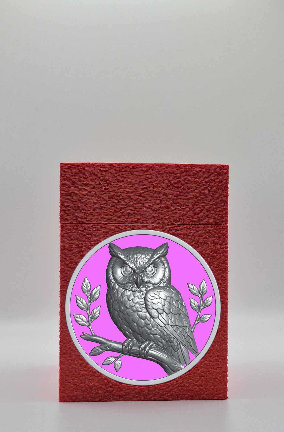 Owl Card Box — Red