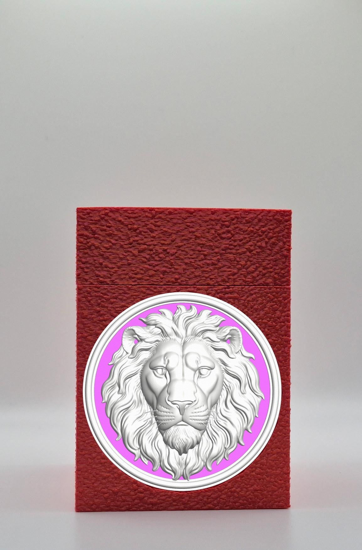 Lion Card Box — Red