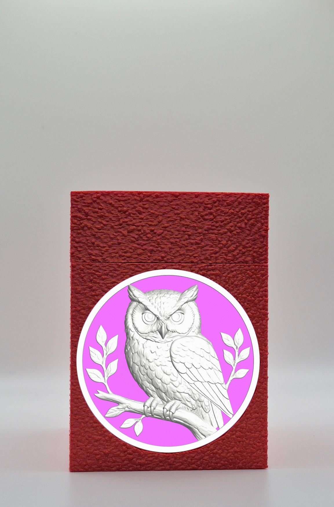 Owl Card Box — Red