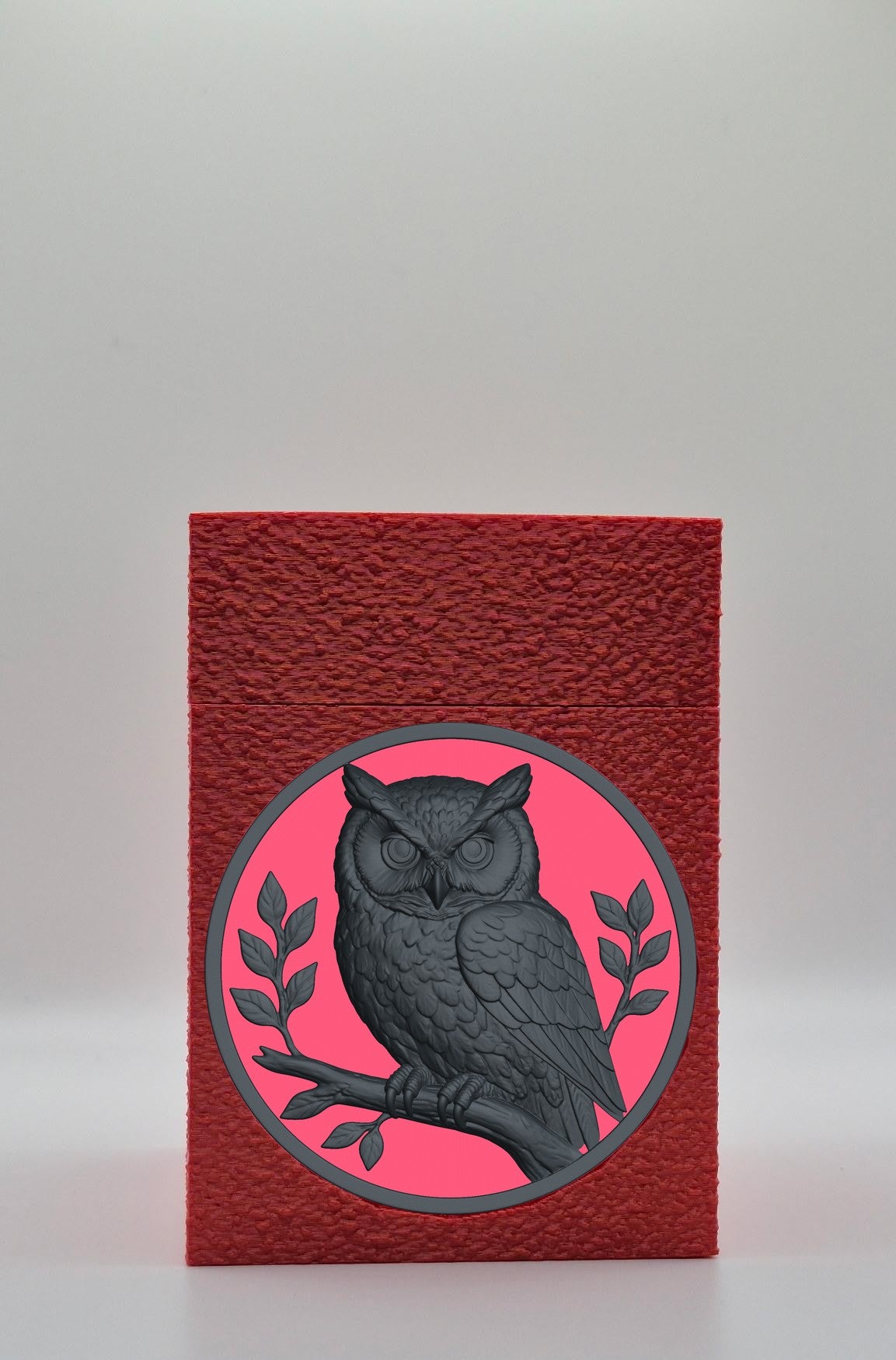 Owl Card Box — Red