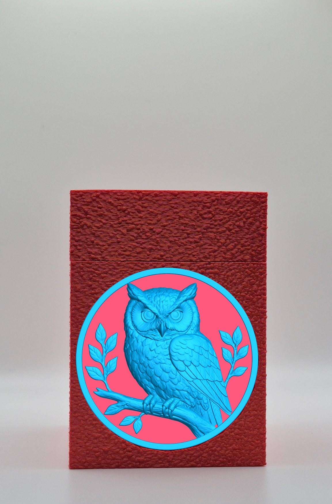 Owl Card Box — Red