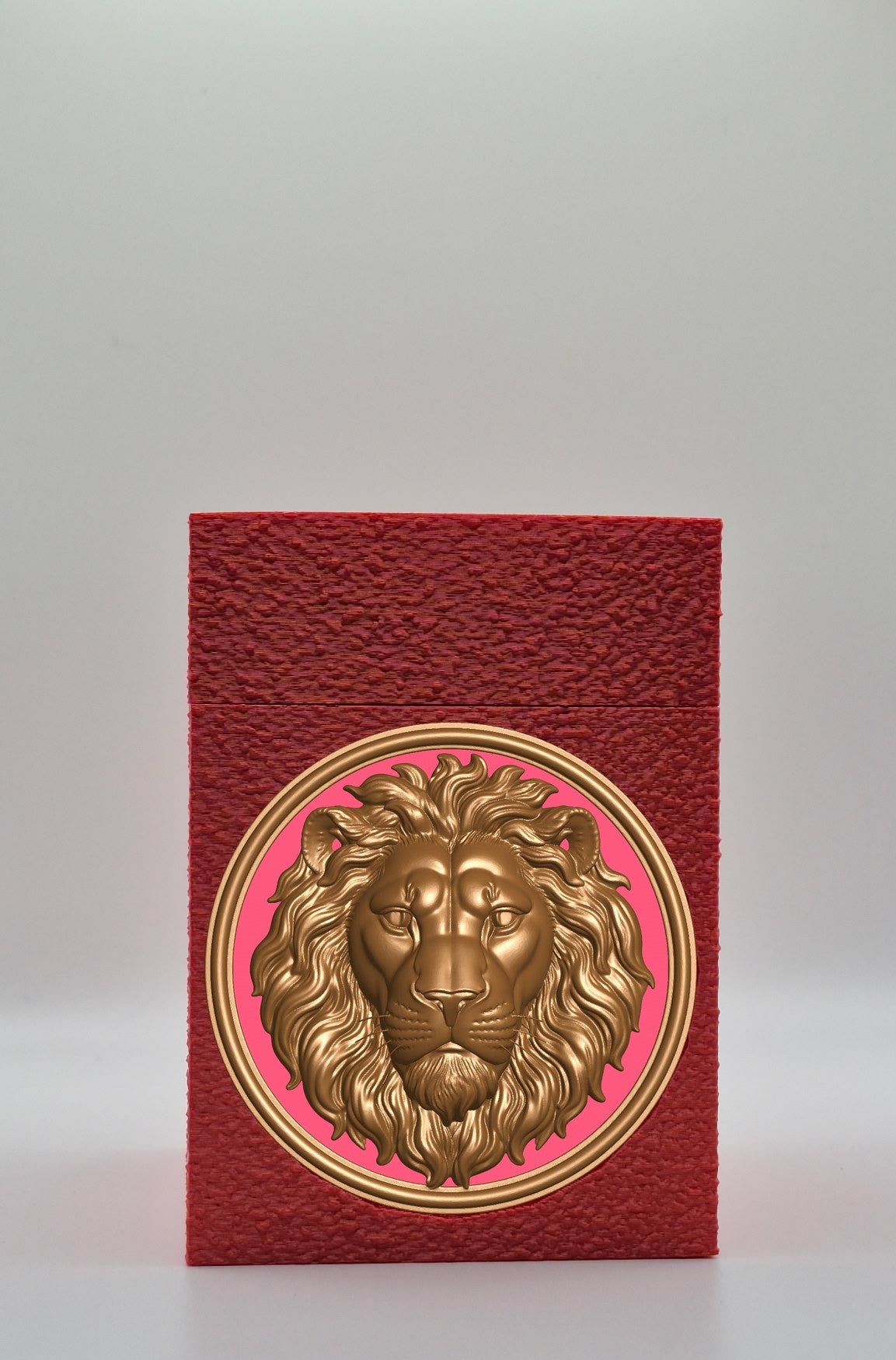 Lion Card Box — Red