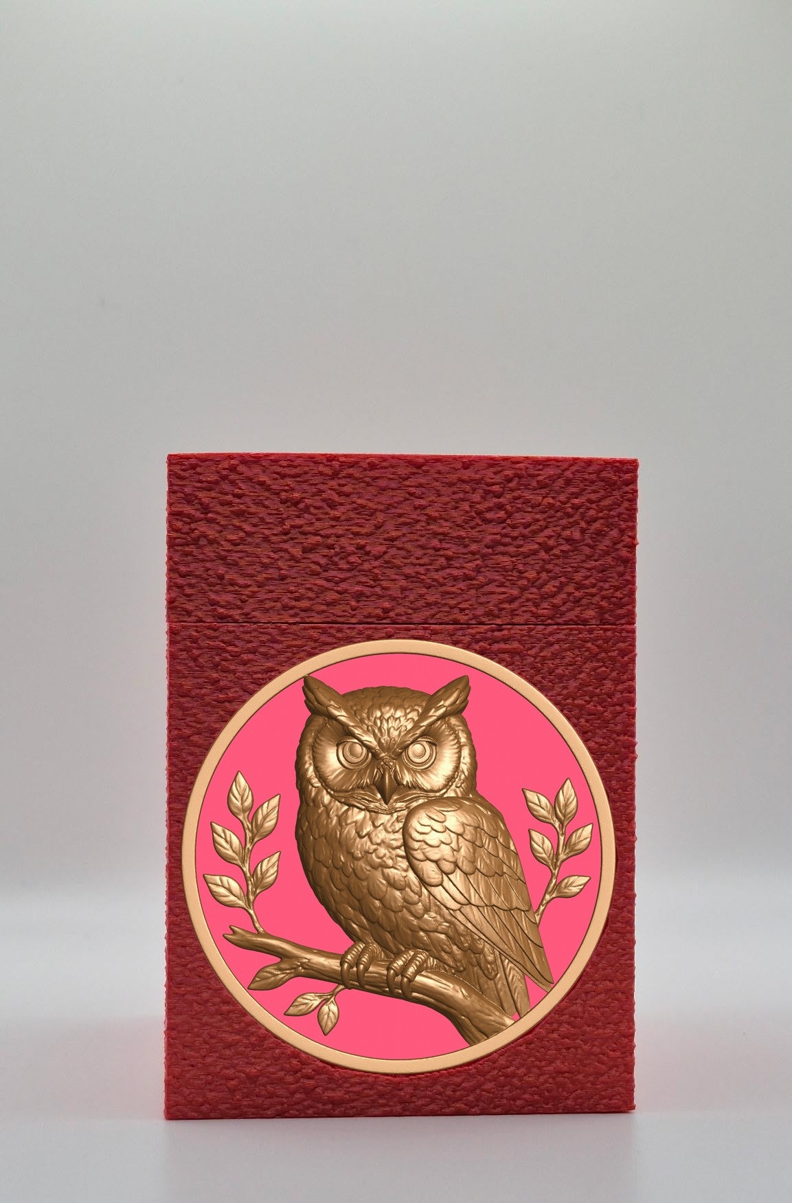 Owl Card Box — Red