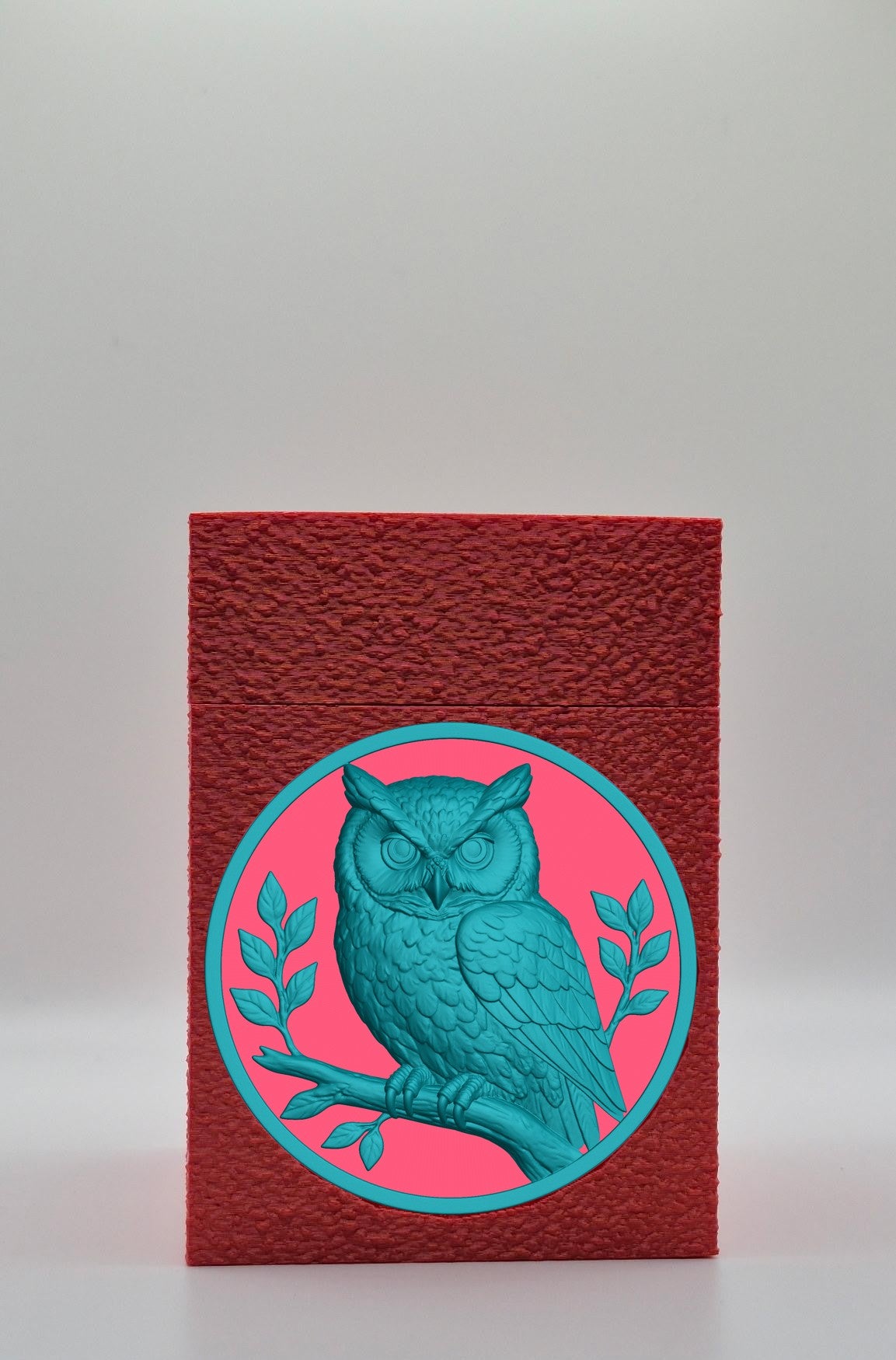 Owl Card Box — Red