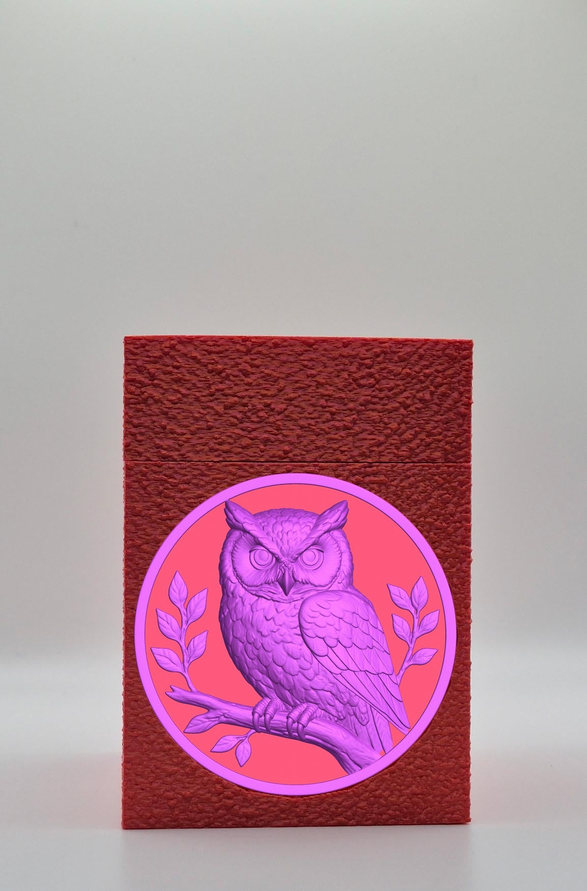 Owl Card Box — Red