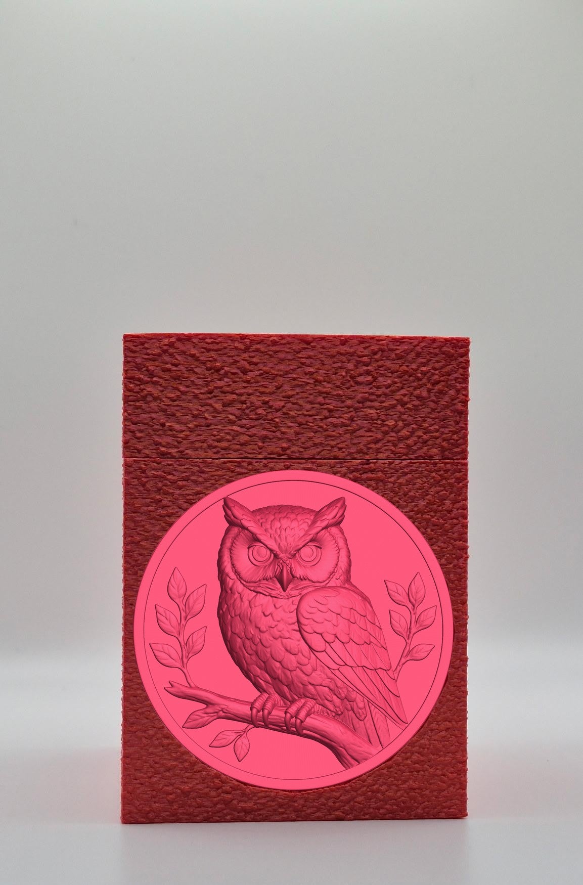 Owl Card Box — Red