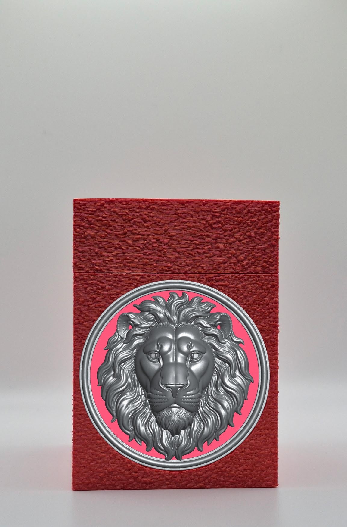 Lion Card Box — Red