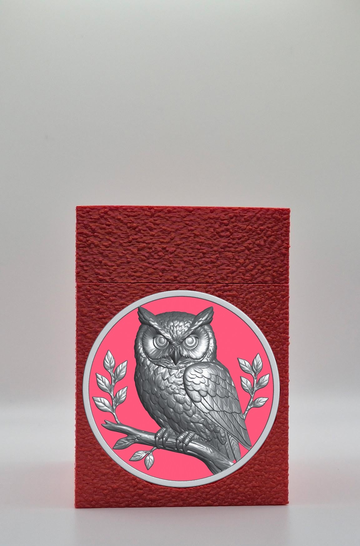 Owl Card Box — Red