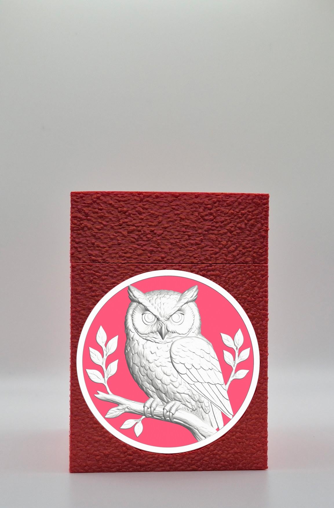 Owl Card Box — Red
