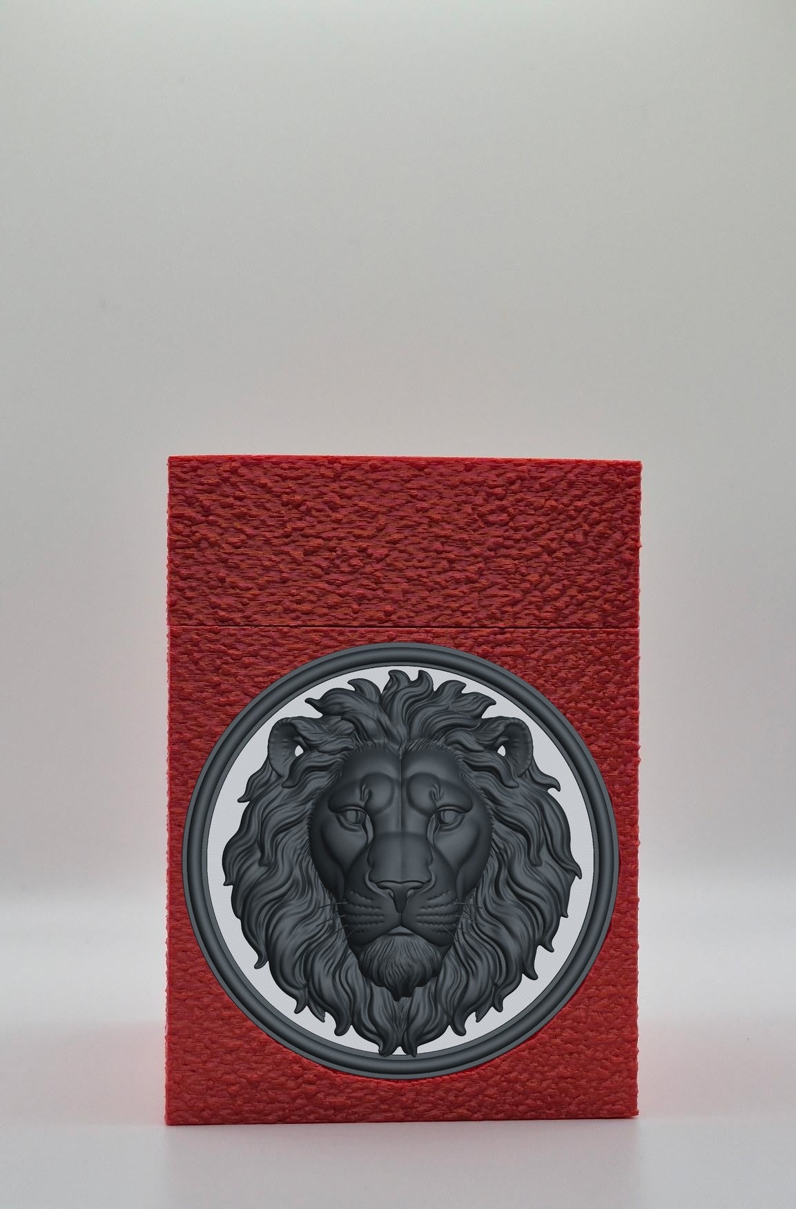 Lion Card Box — Red