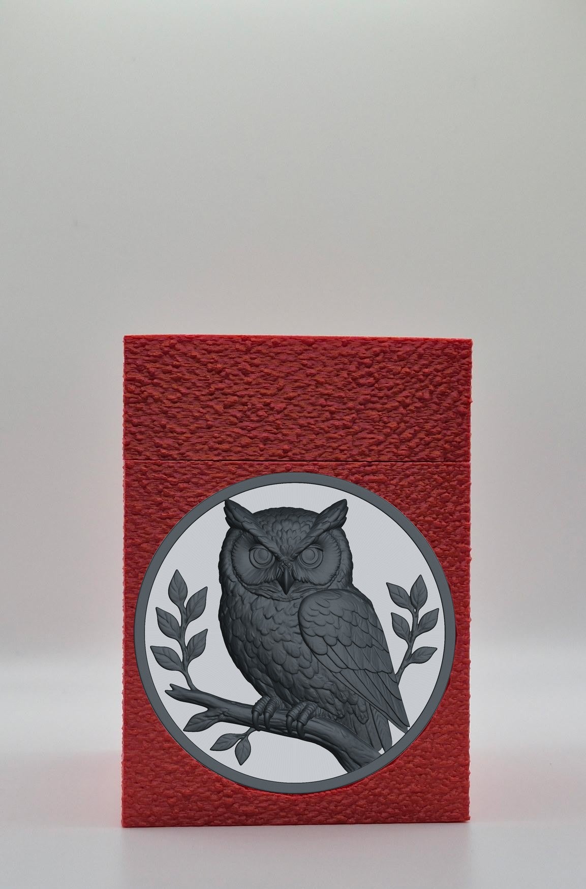 Owl Card Box — Red