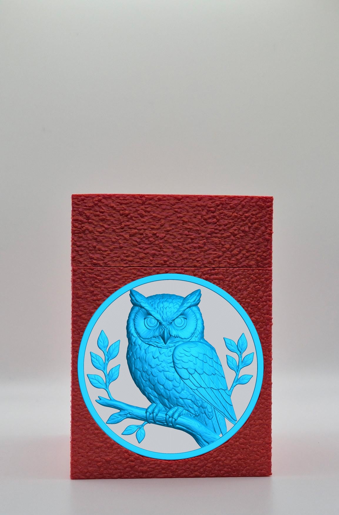 Owl Card Box — Red