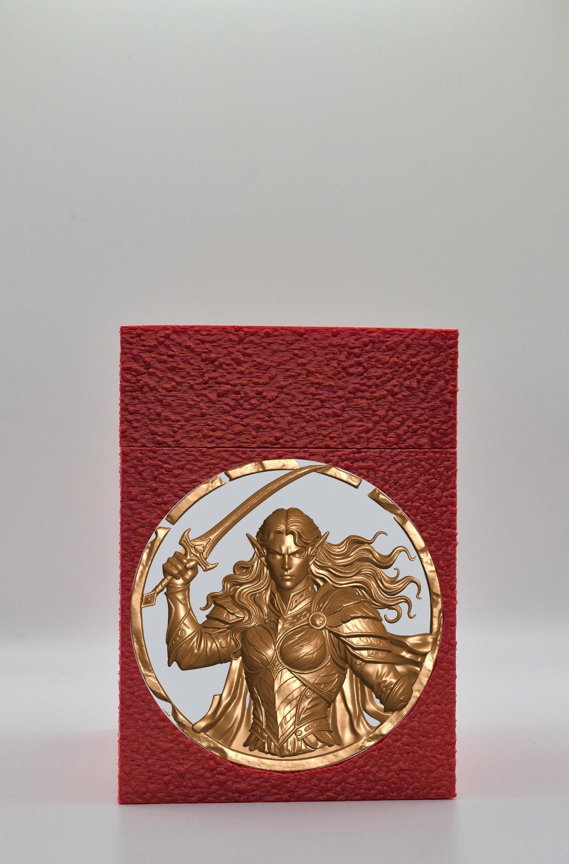 Elvish Warrior Card Box — Red