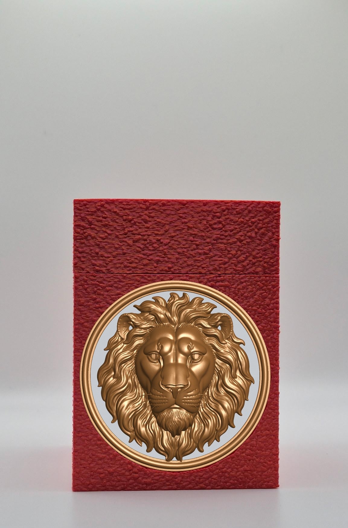 Lion Card Box — Red