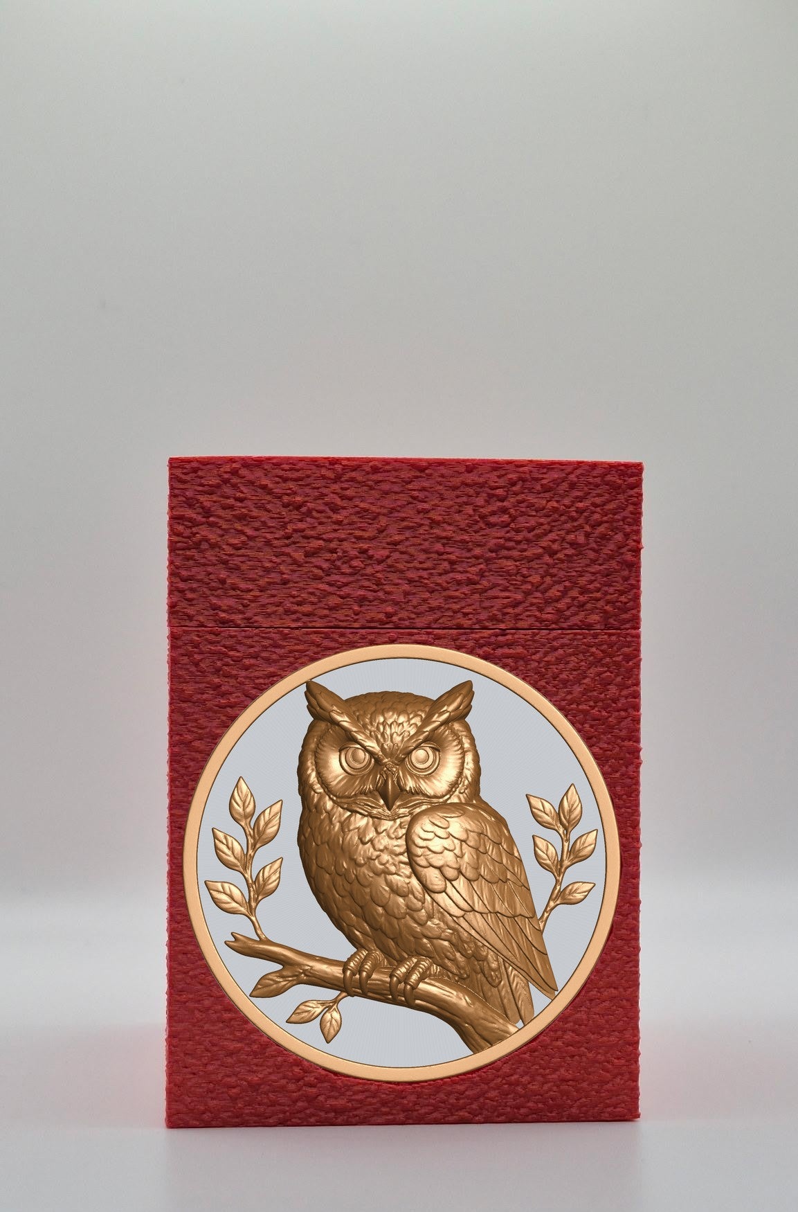 Owl Card Box — Red
