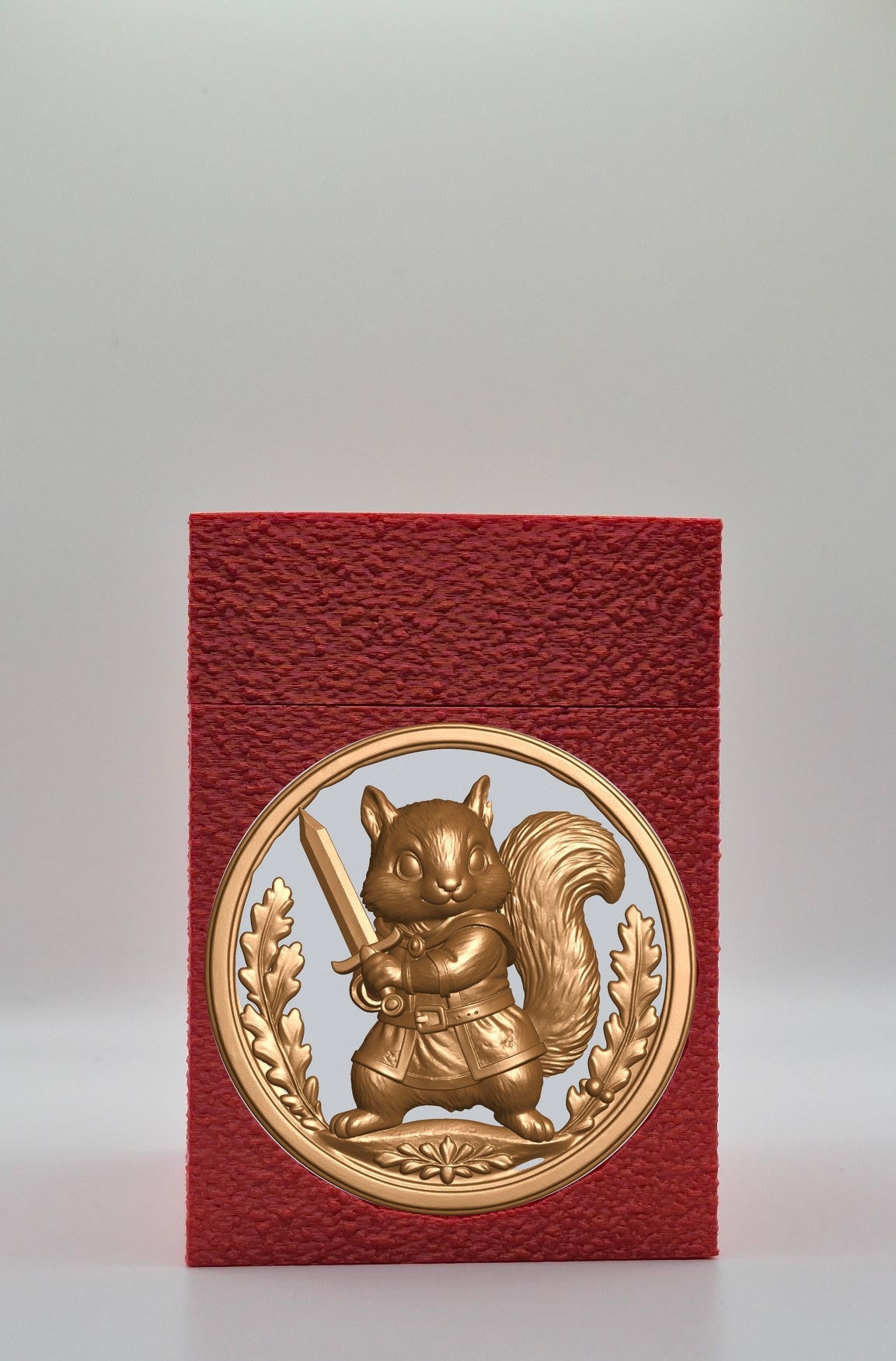 Squirrel Card Box — Red