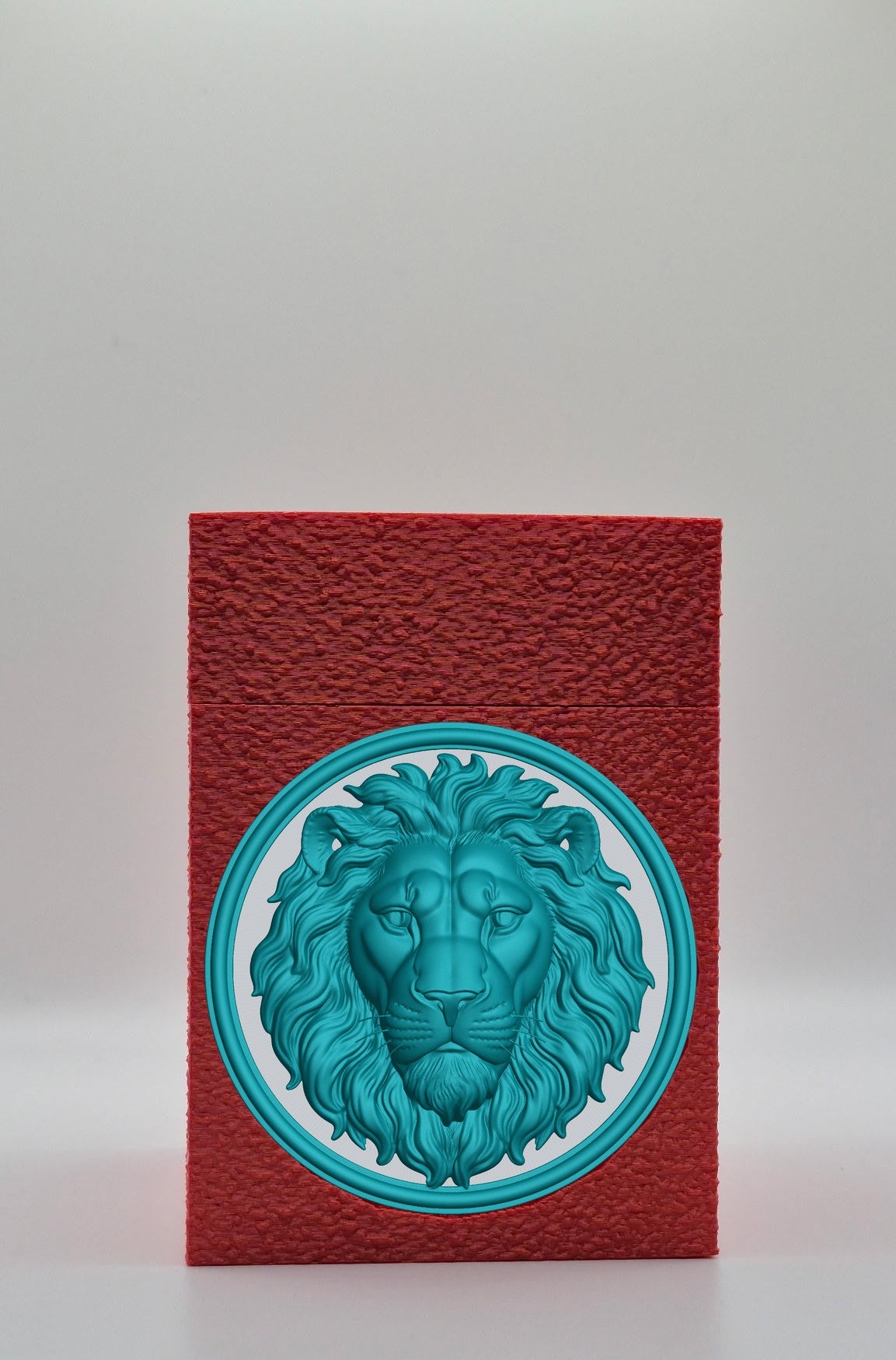 Lion Card Box — Red