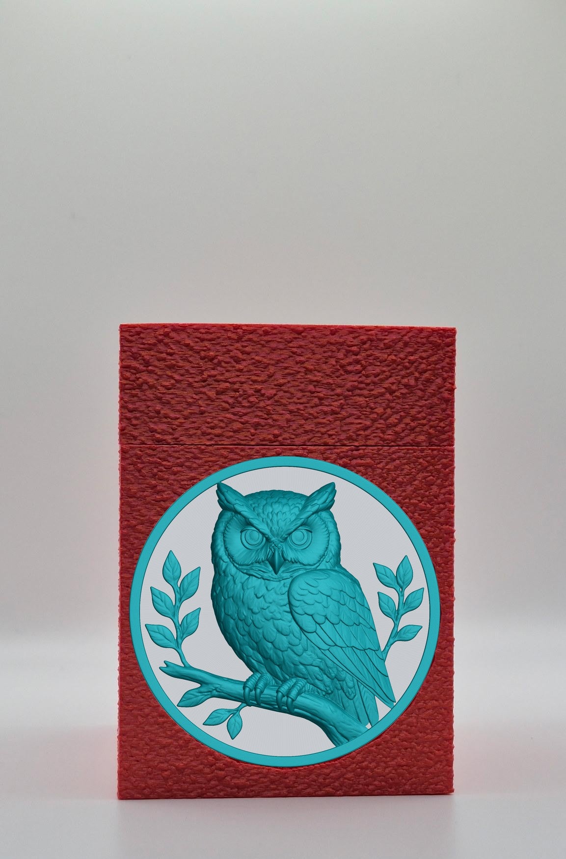 Owl Card Box — Red